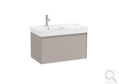 Koupelnová skříňka s keramickým umyvadlem Roca Ona 80x50,5x46 cm písková mat ONA801ZPML obr. 1
