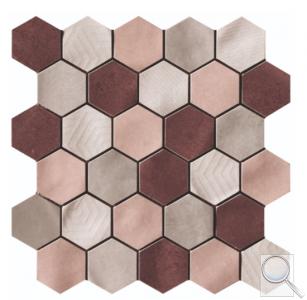 Mozaika Cir Materia Prima mix pink hexagon růžová