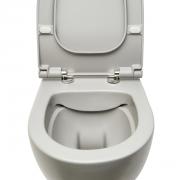 WC závěsné VitrA Sento SmoothFlush šedé včetně sedátka, zadní odpad 7848-076-0101 (obr. 4)