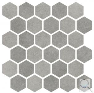 Mozaika Cir Materia Prima metropolitan grey hexagon šedá